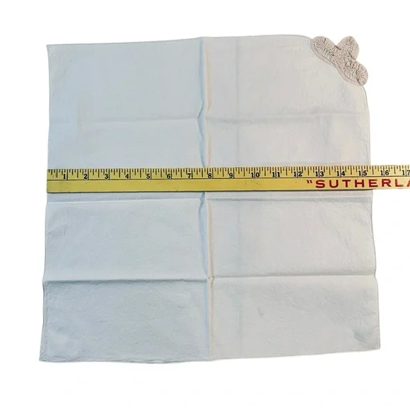 Cloth cotton napkins with lace trim, eight off-white ecru - Picture 4 of 4